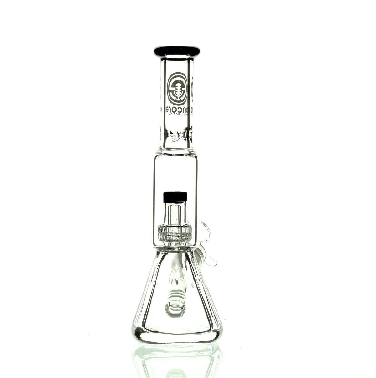 ENCORE 9" BEAKER W/MATRIX SHOWERHEAD BLACK - Smoke Spot Smoke Shop