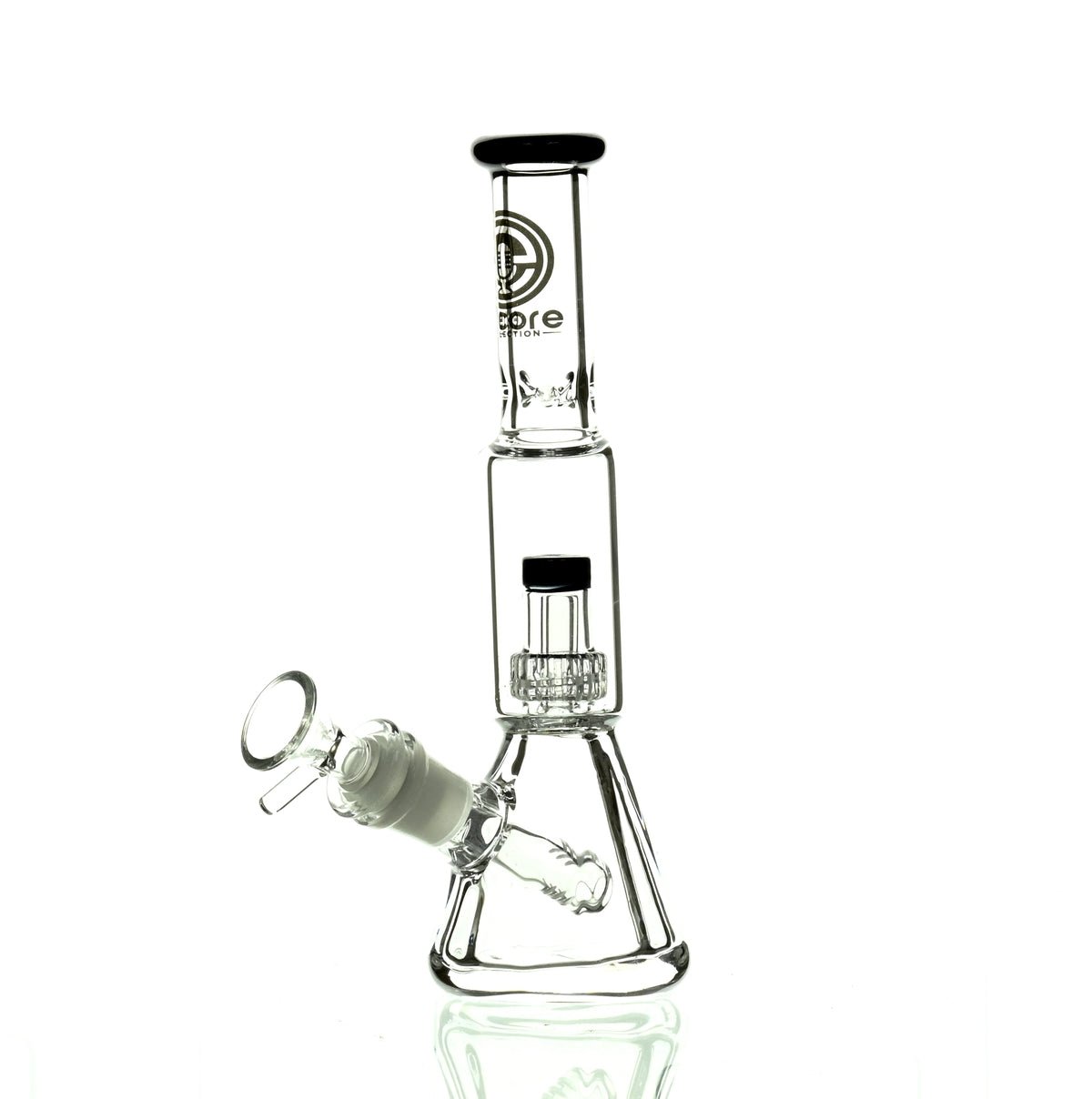 ENCORE 9" BEAKER W/MATRIX SHOWERHEAD BLACK - Smoke Spot Smoke Shop
