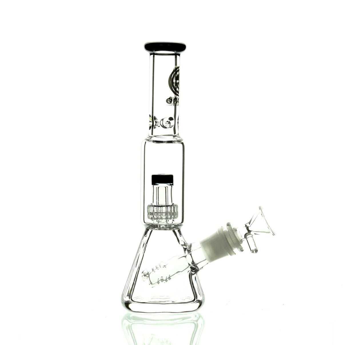 ENCORE 9" BEAKER W/MATRIX SHOWERHEAD BLACK - Smoke Spot Smoke Shop
