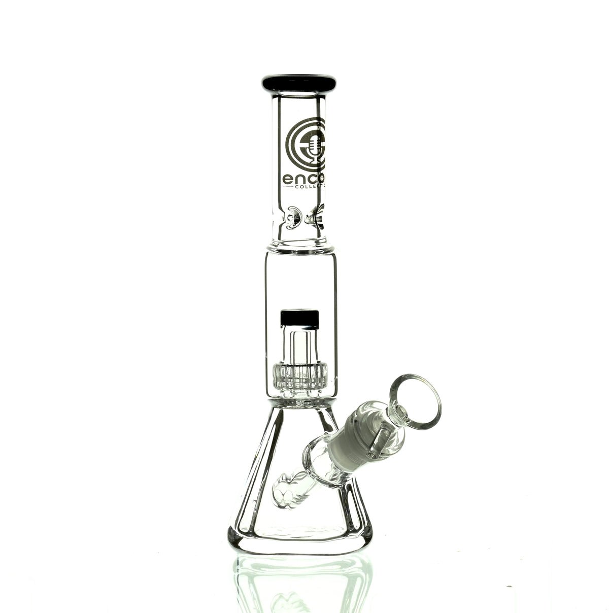 ENCORE 9" BEAKER W/MATRIX SHOWERHEAD BLACK - Smoke Spot Smoke Shop