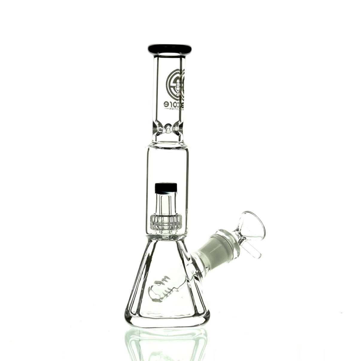 ENCORE 9" BEAKER W/MATRIX SHOWERHEAD BLACK - Smoke Spot Smoke Shop
