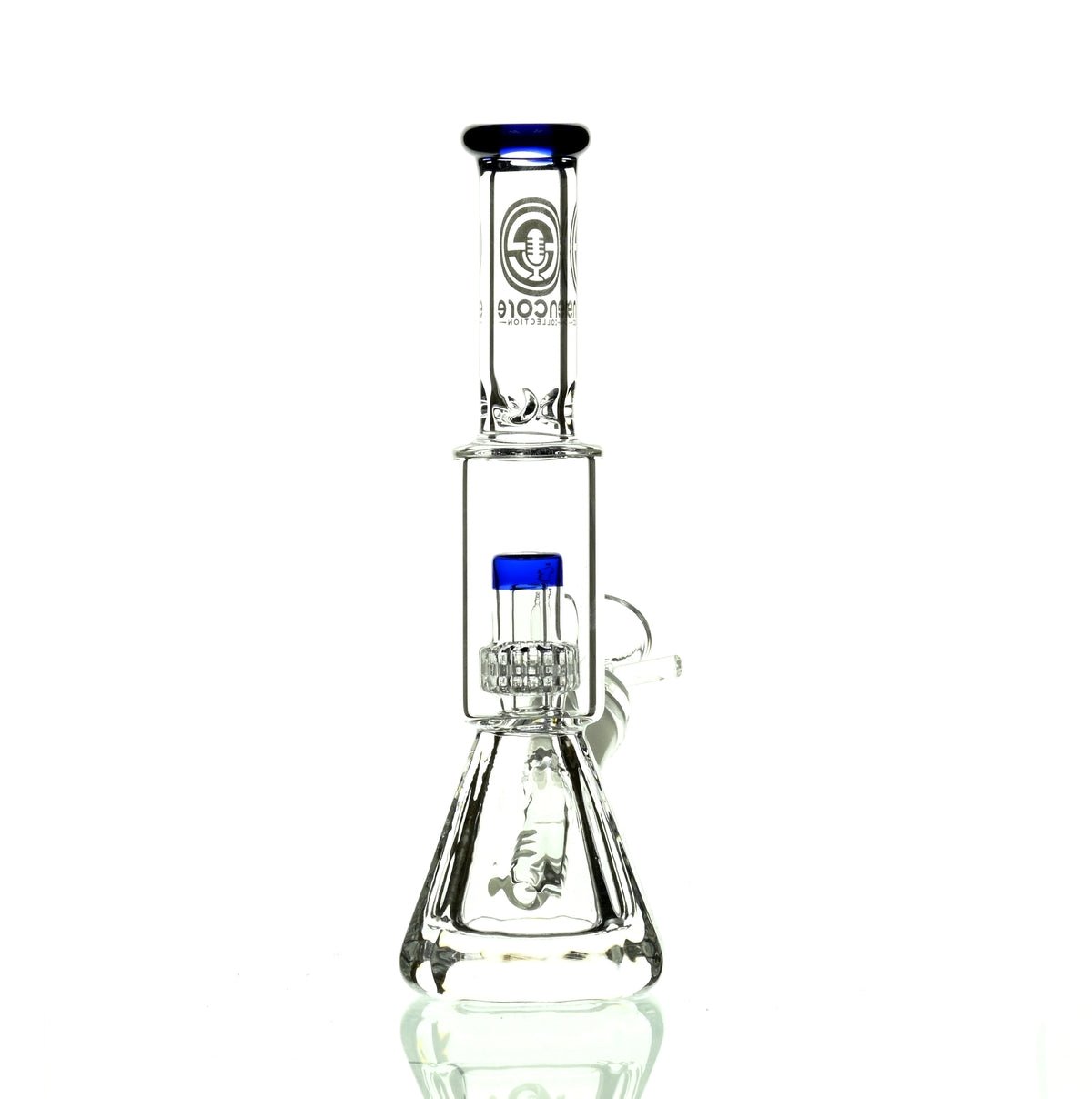 ENCORE 9" BEAKER W/MATRIX SHOWERHEAD BLUE - Smoke Spot Smoke Shop