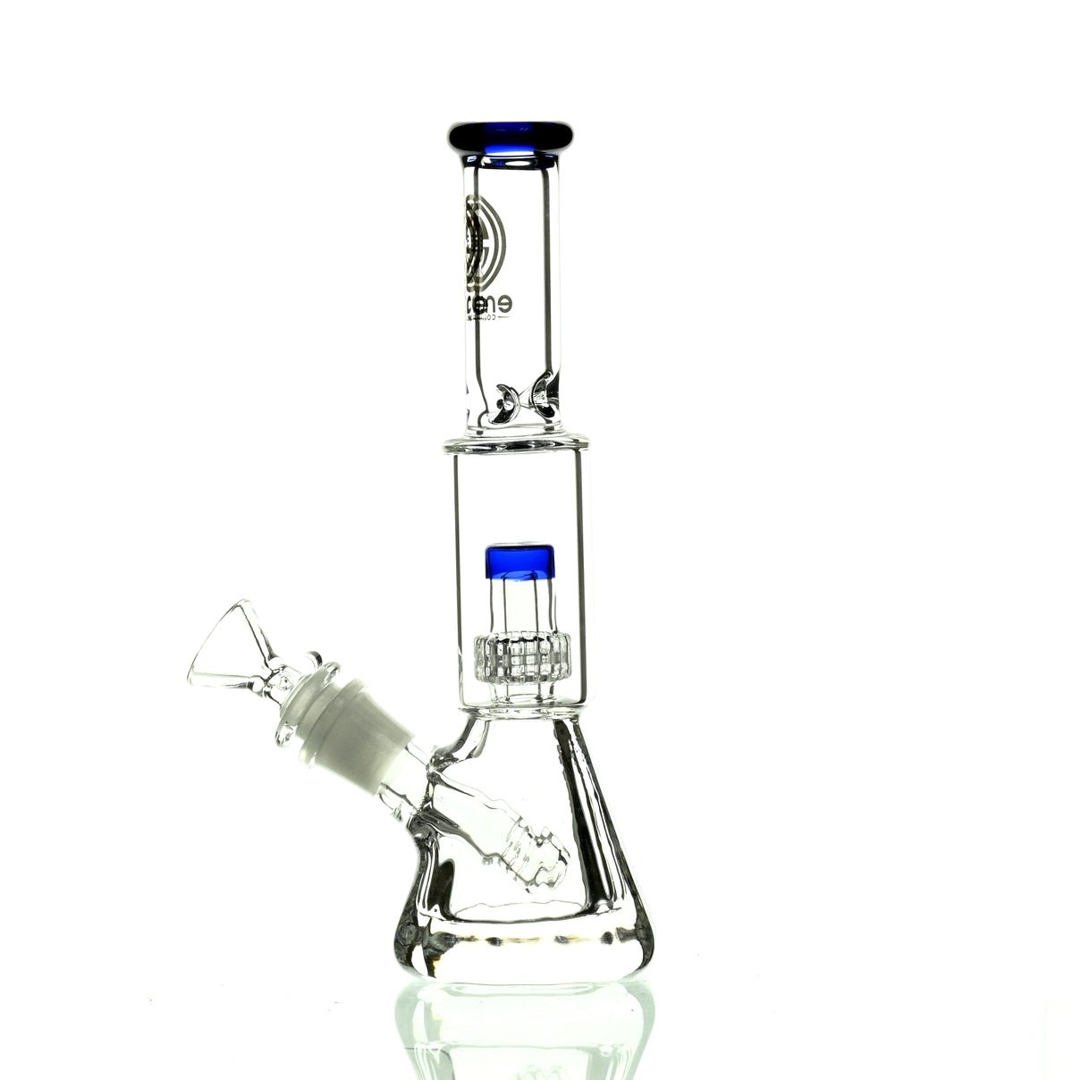 ENCORE 9" BEAKER W/MATRIX SHOWERHEAD BLUE - Smoke Spot Smoke Shop