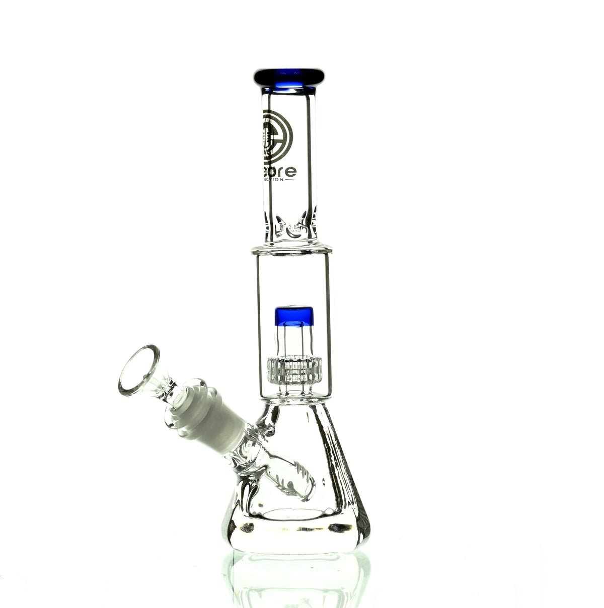 ENCORE 9" BEAKER W/MATRIX SHOWERHEAD BLUE - Smoke Spot Smoke Shop