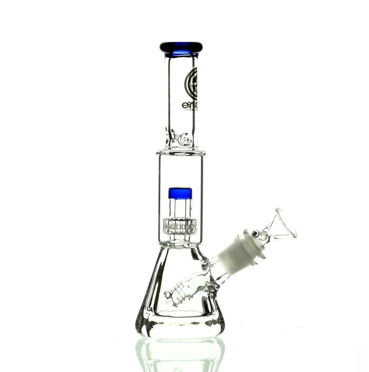 ENCORE 9" BEAKER W/MATRIX SHOWERHEAD BLUE - Smoke Spot Smoke Shop