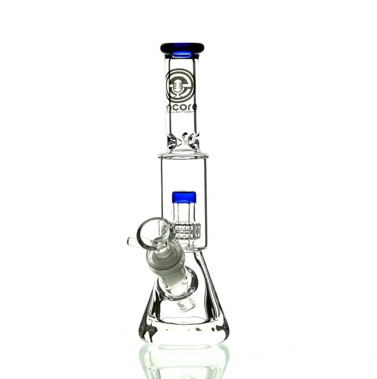ENCORE 9" BEAKER W/MATRIX SHOWERHEAD BLUE - Smoke Spot Smoke Shop