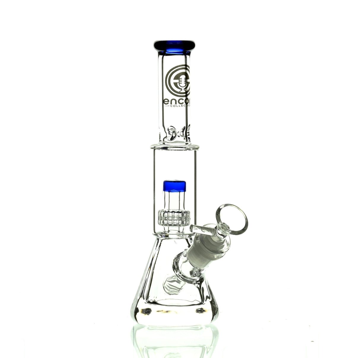 ENCORE 9" BEAKER W/MATRIX SHOWERHEAD BLUE - Smoke Spot Smoke Shop