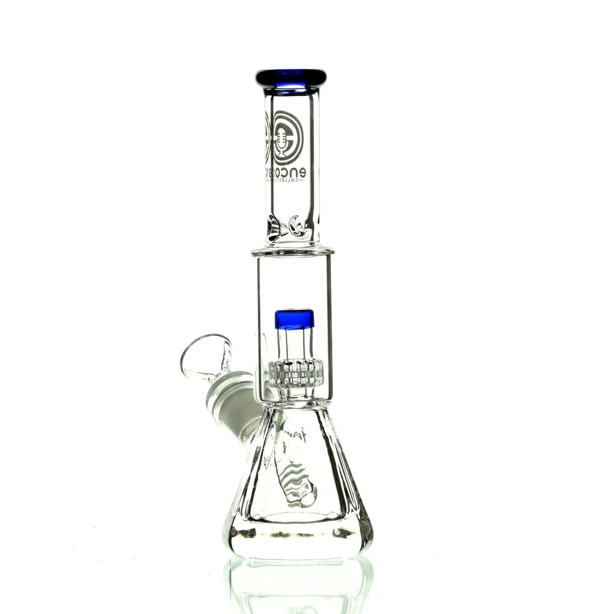 ENCORE 9" BEAKER W/MATRIX SHOWERHEAD BLUE - Smoke Spot Smoke Shop