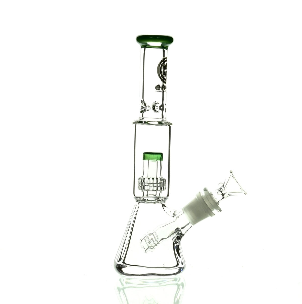 ENCORE 9" BEAKER W/MATRIX SHOWERHEAD JADE - Smoke Spot Smoke Shop
