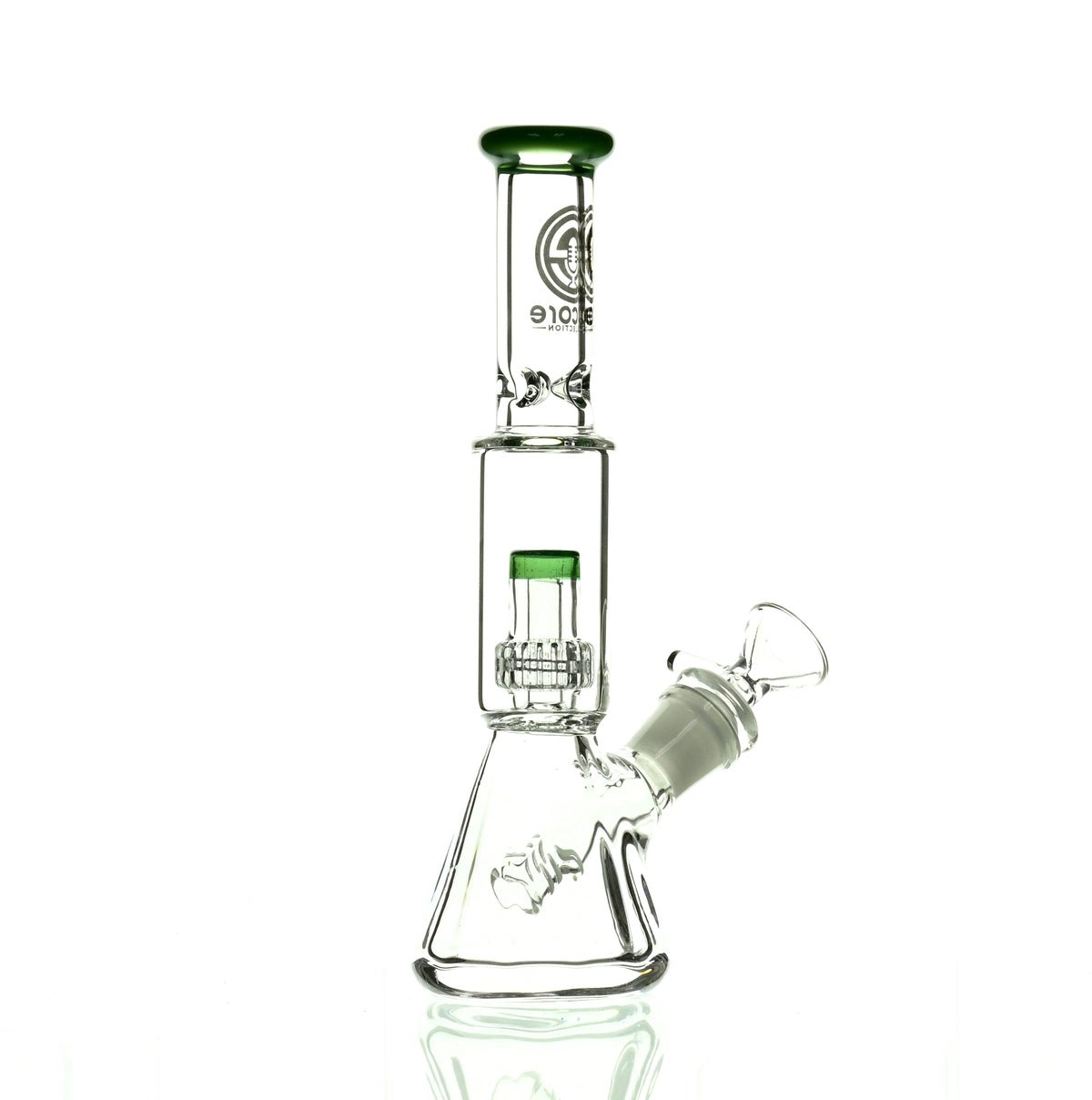 ENCORE 9" BEAKER W/MATRIX SHOWERHEAD JADE - Smoke Spot Smoke Shop