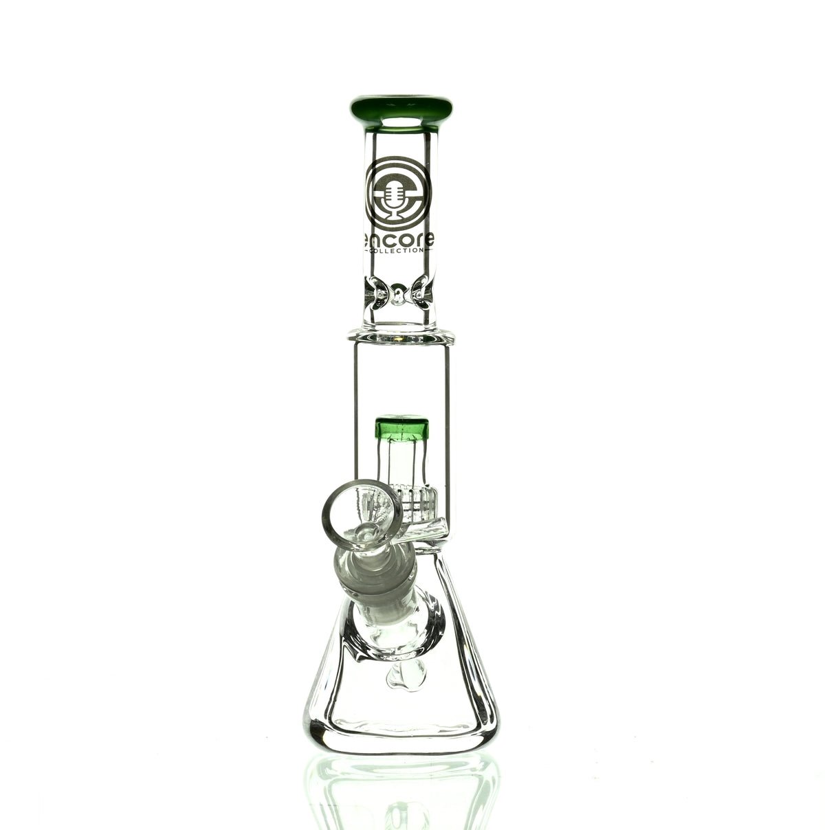 ENCORE 9" BEAKER W/MATRIX SHOWERHEAD JADE - Smoke Spot Smoke Shop