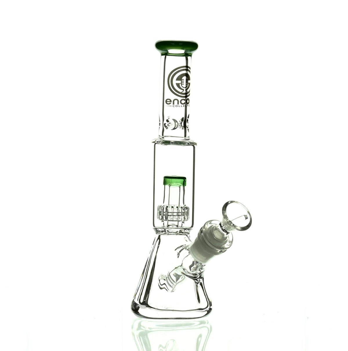ENCORE 9" BEAKER W/MATRIX SHOWERHEAD JADE - Smoke Spot Smoke Shop