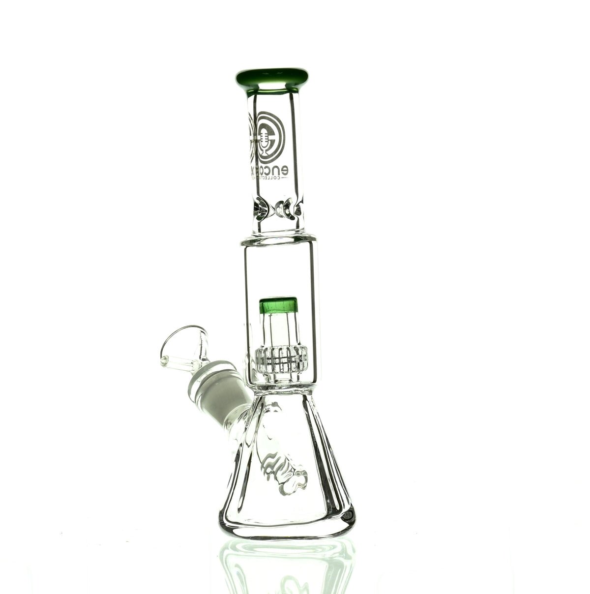 ENCORE 9" BEAKER W/MATRIX SHOWERHEAD JADE - Smoke Spot Smoke Shop