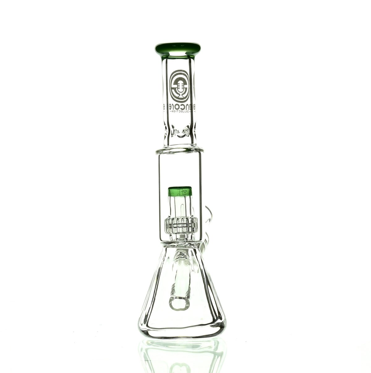 ENCORE 9" BEAKER W/MATRIX SHOWERHEAD JADE - Smoke Spot Smoke Shop