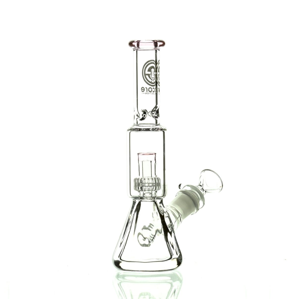 ENCORE 9" BEAKER W/MATRIX SHOWERHEAD PINK - Smoke Spot Smoke Shop