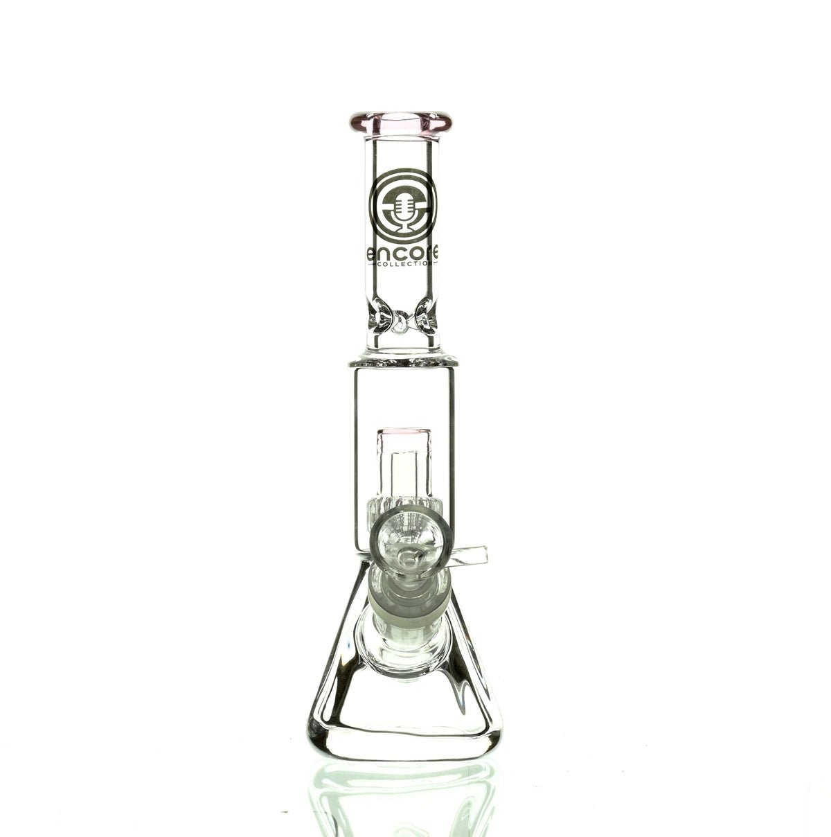 ENCORE 9" BEAKER W/MATRIX SHOWERHEAD PINK - Smoke Spot Smoke Shop