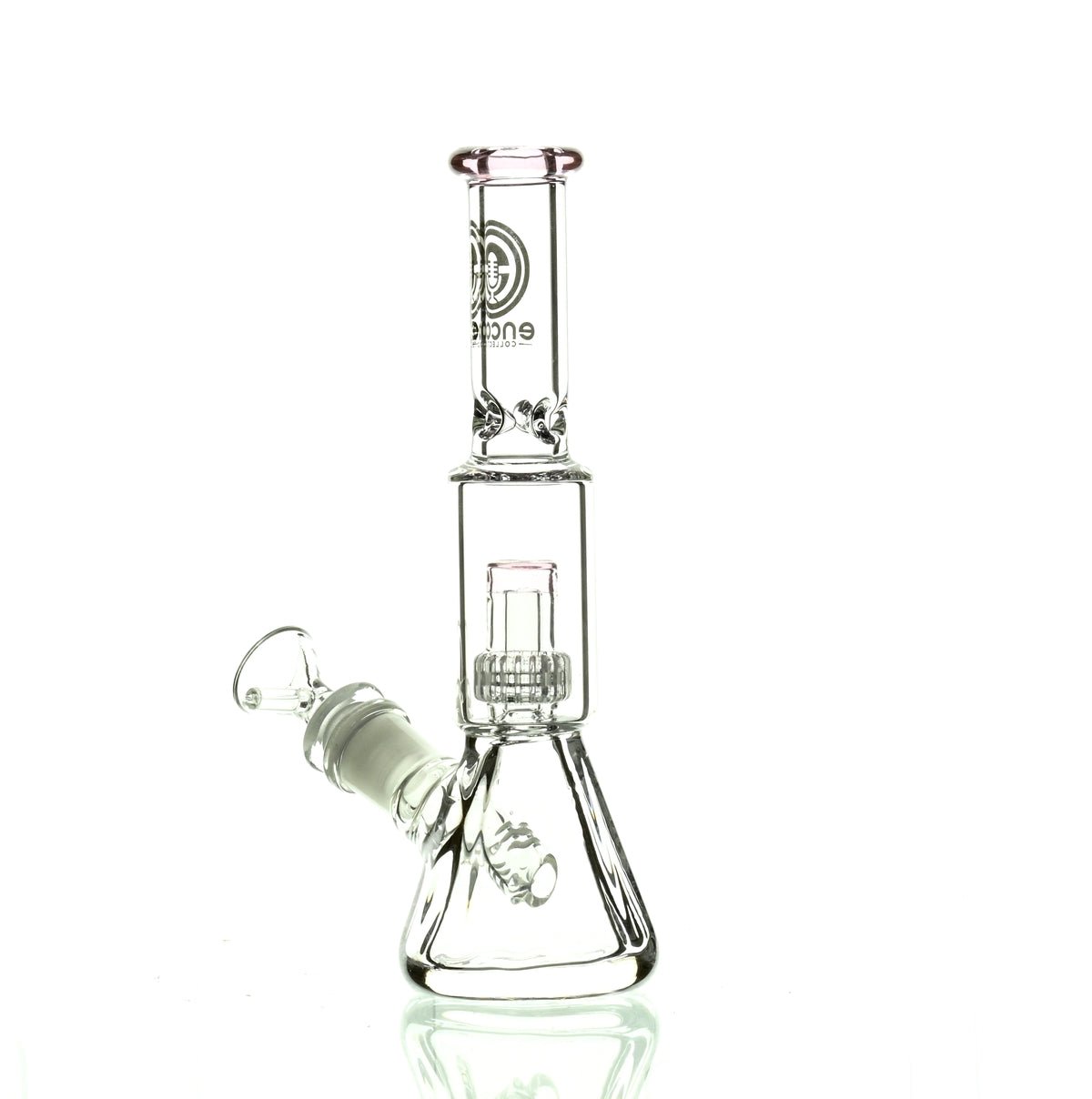 ENCORE 9" BEAKER W/MATRIX SHOWERHEAD PINK - Smoke Spot Smoke Shop
