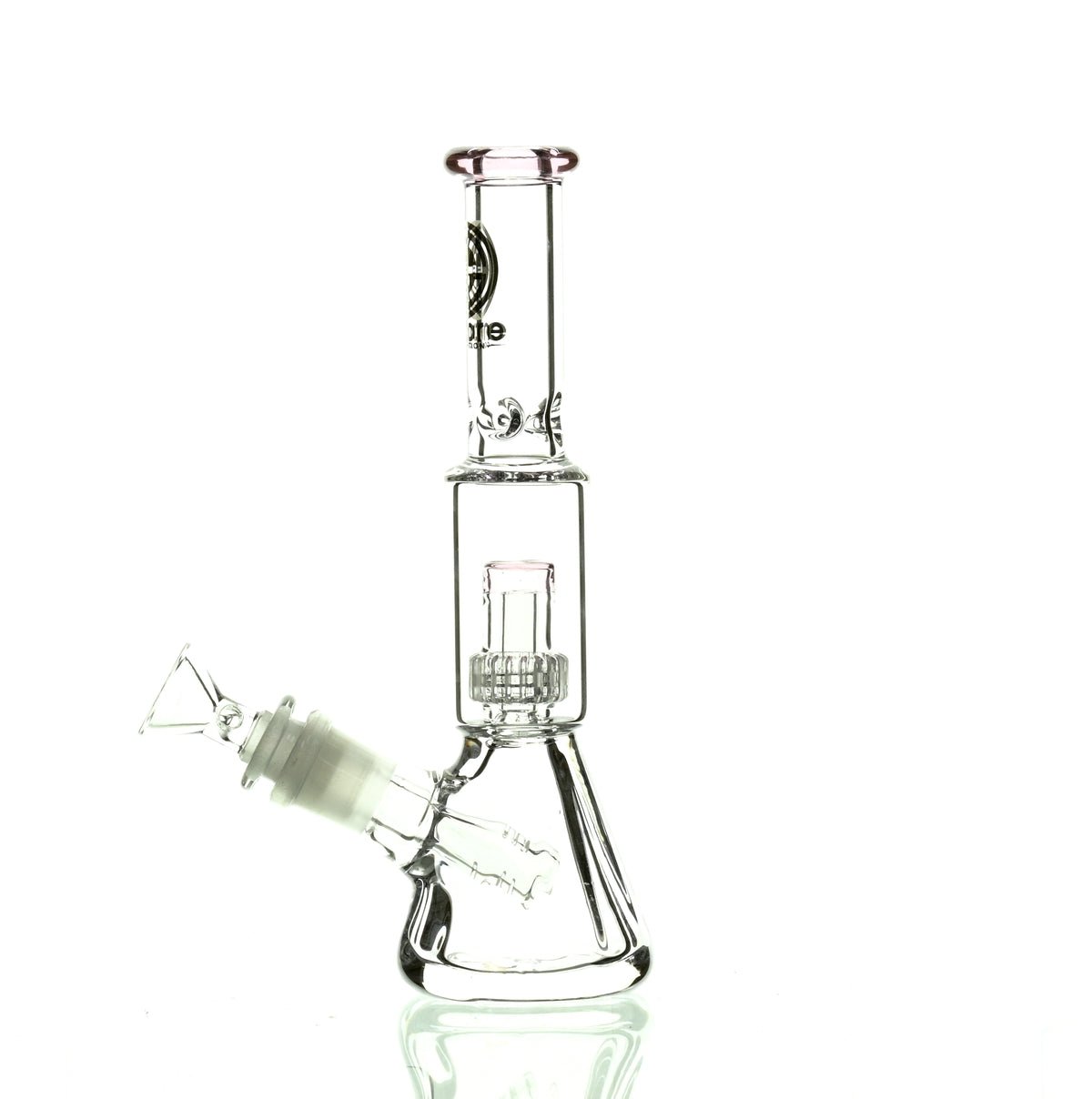 ENCORE 9" BEAKER W/MATRIX SHOWERHEAD PINK - Smoke Spot Smoke Shop