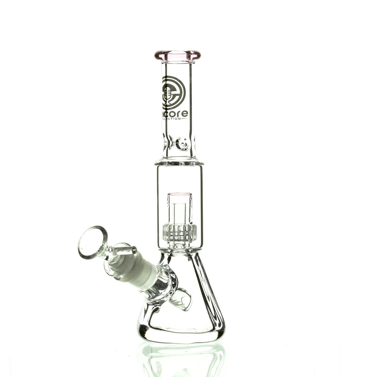ENCORE 9" BEAKER W/MATRIX SHOWERHEAD PINK - Smoke Spot Smoke Shop