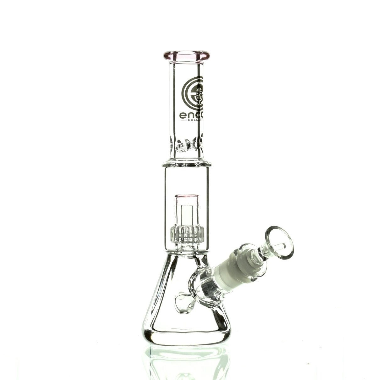 ENCORE 9" BEAKER W/MATRIX SHOWERHEAD PINK - Smoke Spot Smoke Shop