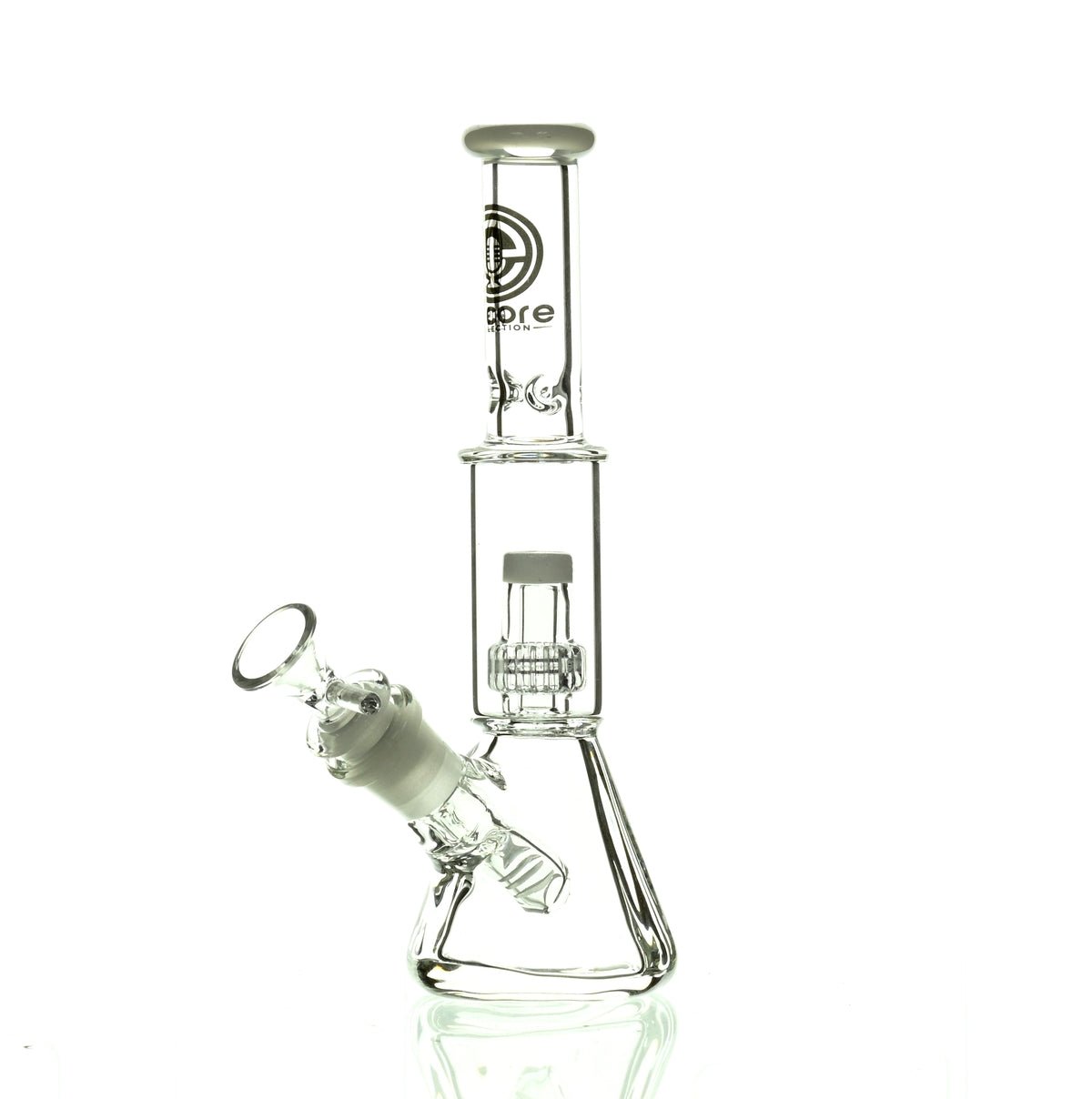 ENCORE 9" BEAKER W/MATRIX SHOWERHEAD WHITE - Smoke Spot Smoke Shop