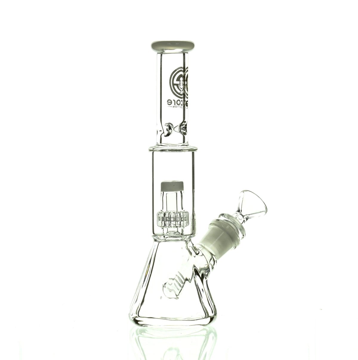 ENCORE 9" BEAKER W/MATRIX SHOWERHEAD WHITE - Smoke Spot Smoke Shop