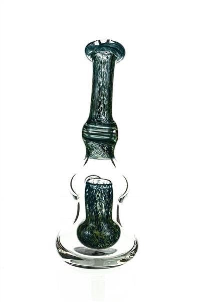 Frit Mini Rig by Waterhouse Glass displayed on table - Smoke Spot Glass