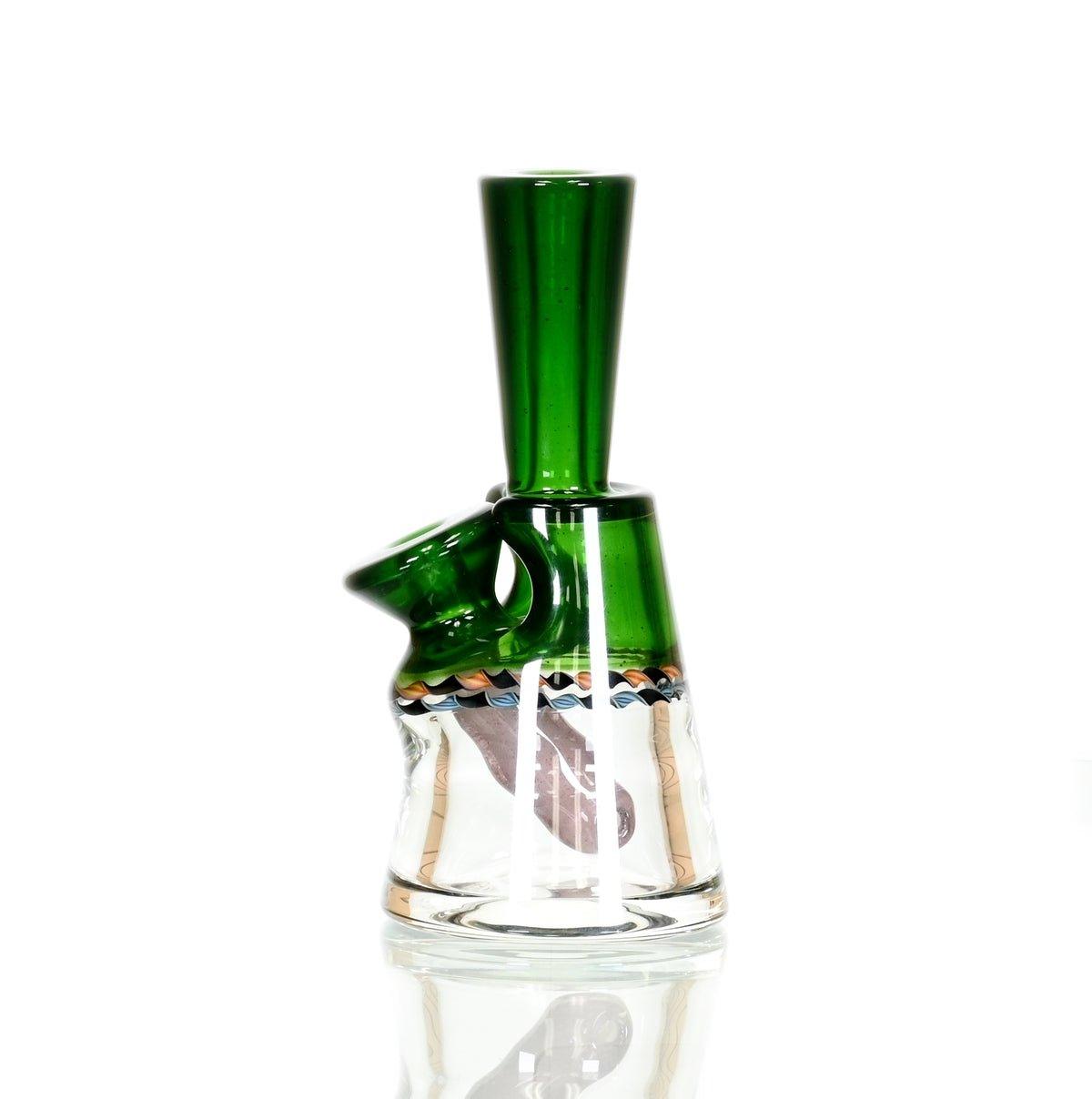 GLASS BLOWING BUSINESS HUSTLER TRIMB PORTLAND GREEN/ WHITE HIBISCUS - Smoke Spot Smoke Shop