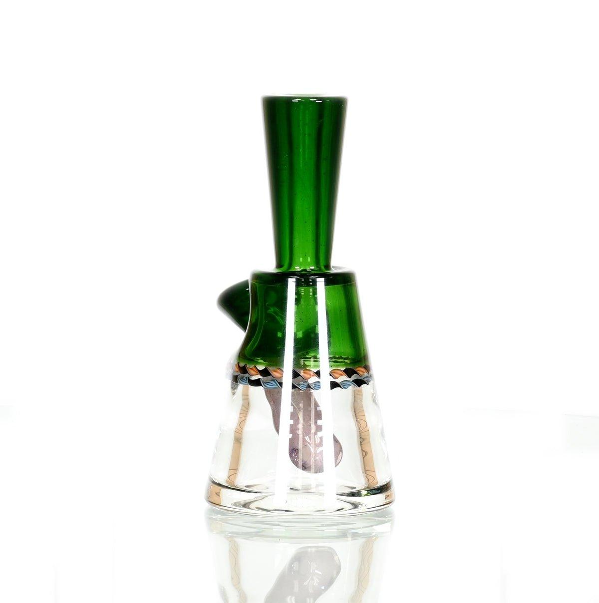 GLASS BLOWING BUSINESS HUSTLER TRIMB PORTLAND GREEN/ WHITE HIBISCUS - Smoke Spot Smoke Shop