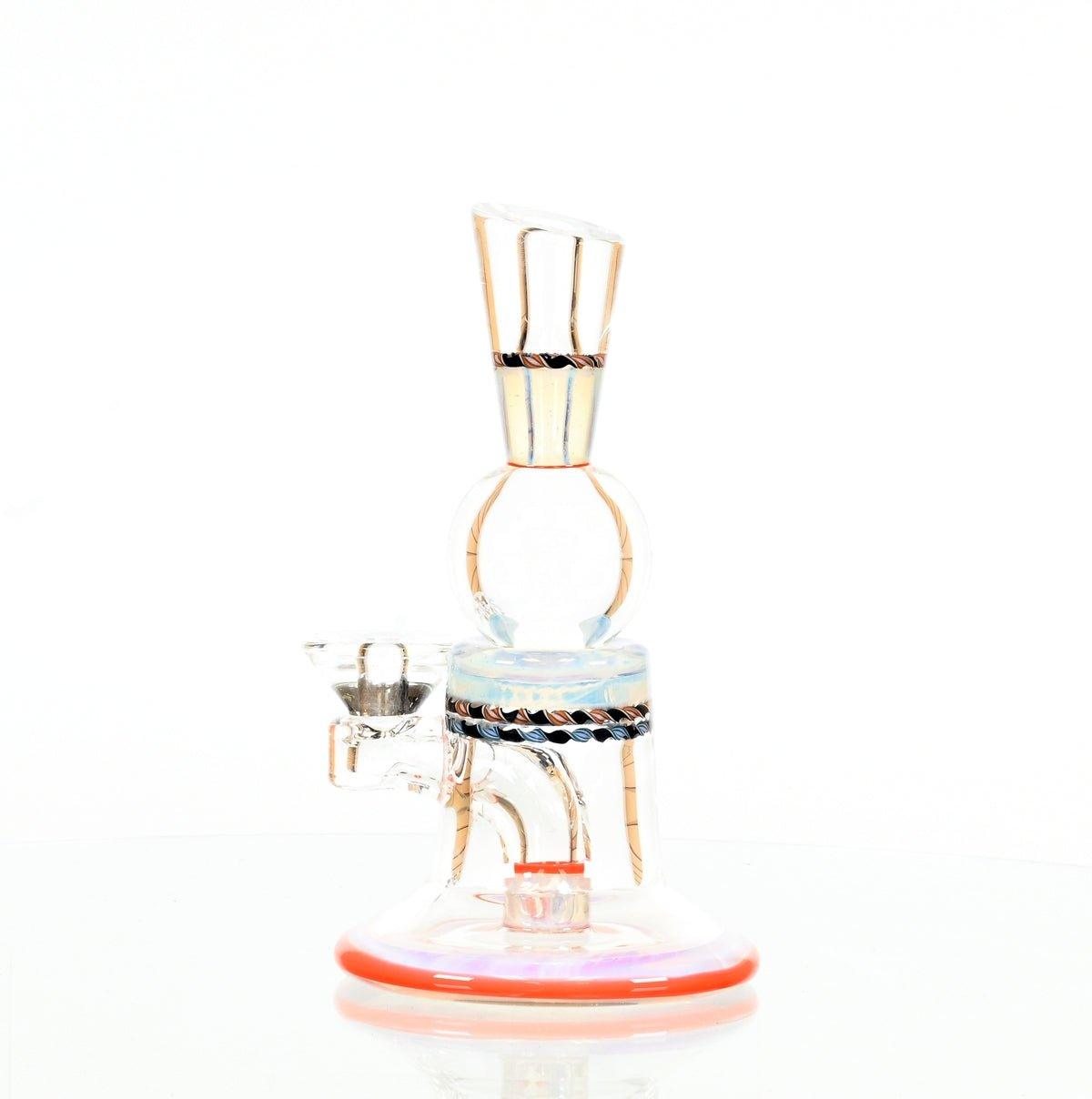 Close-up of Neo Opal accents on Glass Blowing Business Passenger Trim A Potion Rig - Smoke Spot