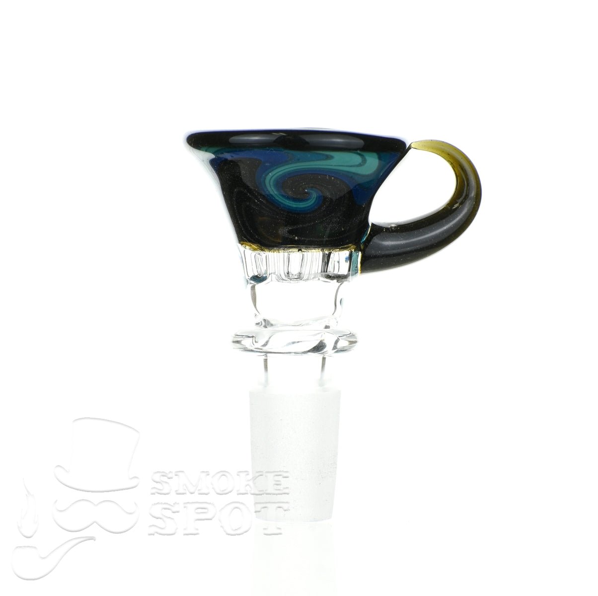 Glass enthuastic bowl 14 mm with a hook #104 - Smoke Spot Smoke Shop