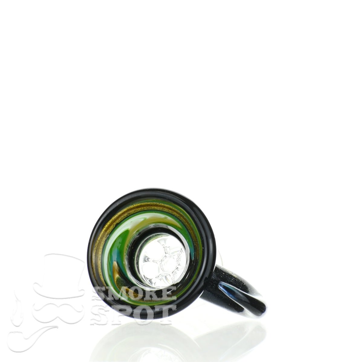 Glass enthuastic bowl 14 mm with a hook #109 - Smoke Spot Smoke Shop