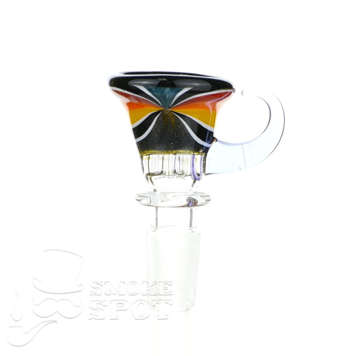 Glass enthuastic bowl 14 mm with a hook #113 - Smoke Spot Smoke Shop