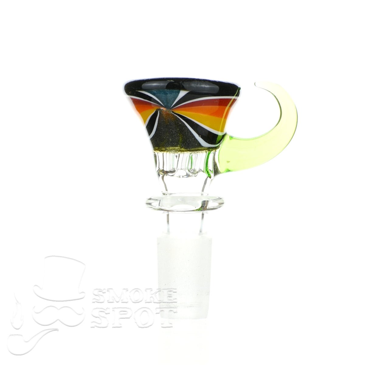 Glass enthuastic bowl 14 mm with a hook #115 - SSSS