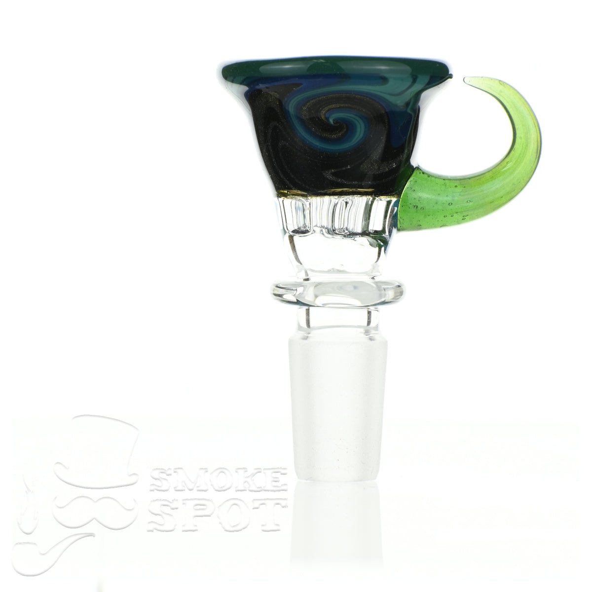 Glass enthuastic bowl 14 mm with a hook #119 - Smoke Spot Smoke Shop