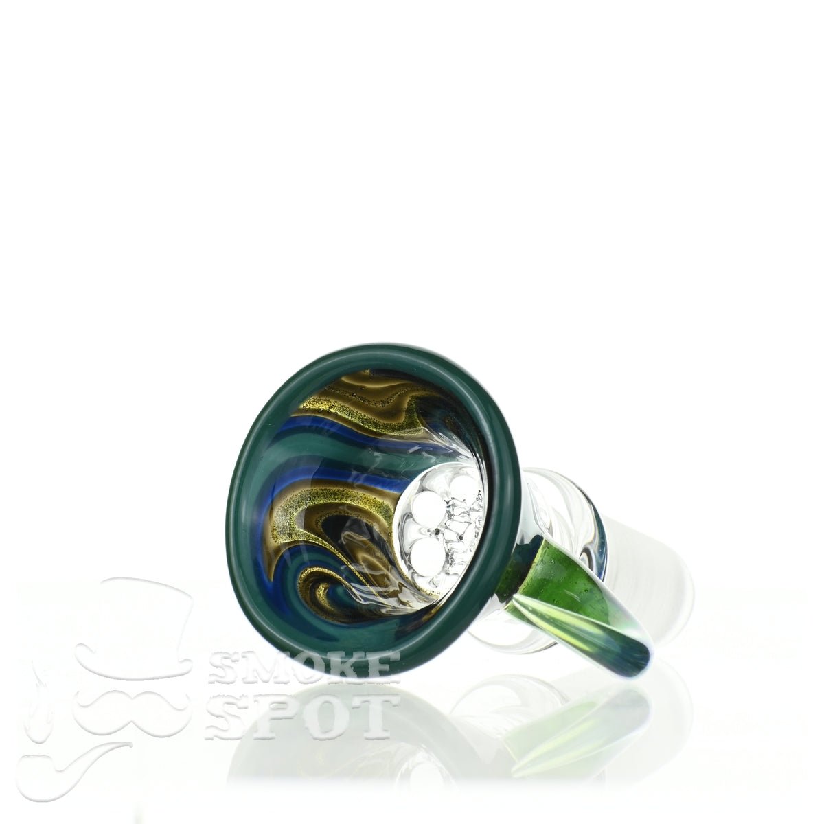Glass enthuastic bowl 14 mm with a hook #119 - Smoke Spot Smoke Shop