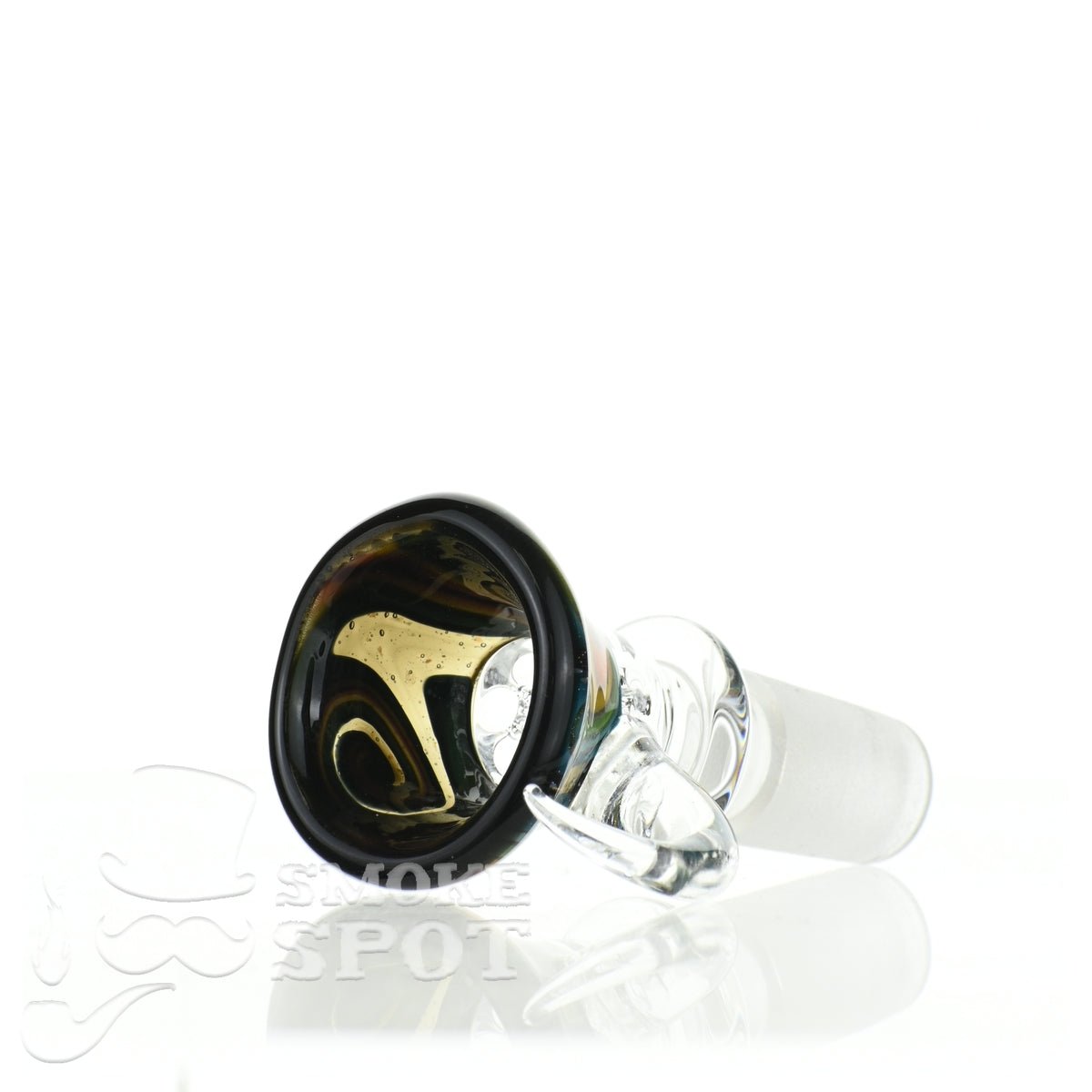 Glass enthuastic bowl 14 mm with a hook #122 - Smoke Spot Smoke Shop