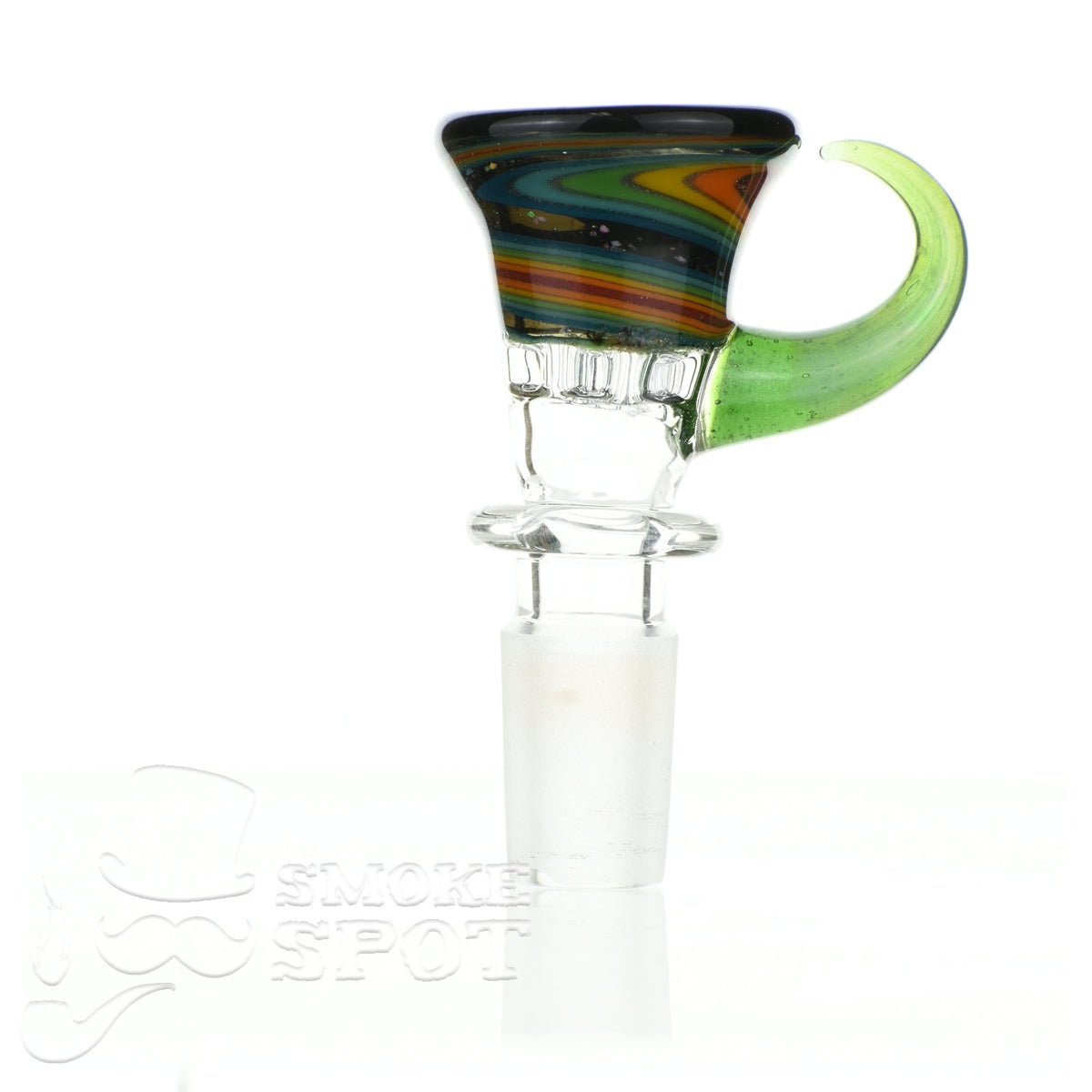 Glass enthuastic bowl 14 mm with a hook #123 - SSSS