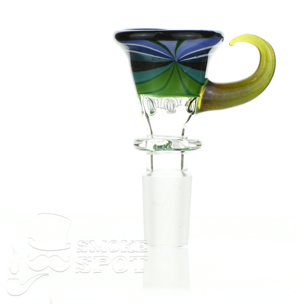 Glass enthuastic bowl 14 mm with a hook #130 - Smoke Spot Smoke Shop