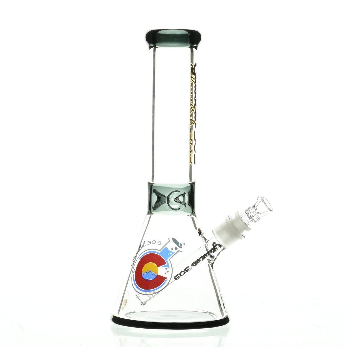 GLASSLAB 303 7MM BEAKER BLACK ACCENT - Smoke Spot Smoke Shop