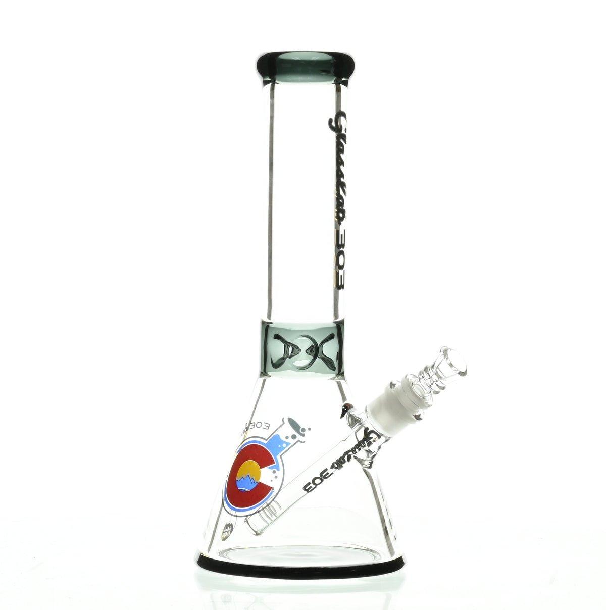 GLASSLAB 303 7MM BEAKER BLACK ACCENT - Smoke Spot Smoke Shop