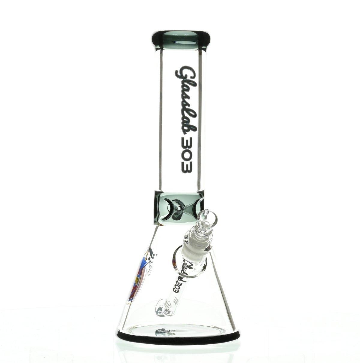 GLASSLAB 303 7MM BEAKER BLACK ACCENT - Smoke Spot Smoke Shop