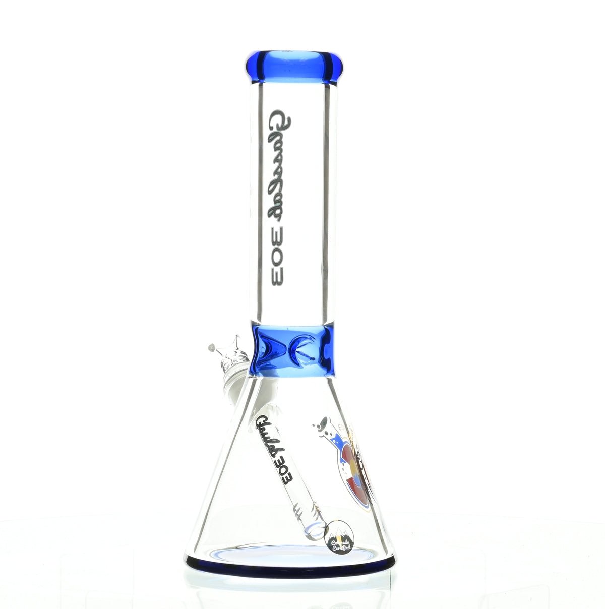 GLASSLAB 303 7MM BEAKER DARK BLUE ACCENT - Smoke Spot Smoke Shop