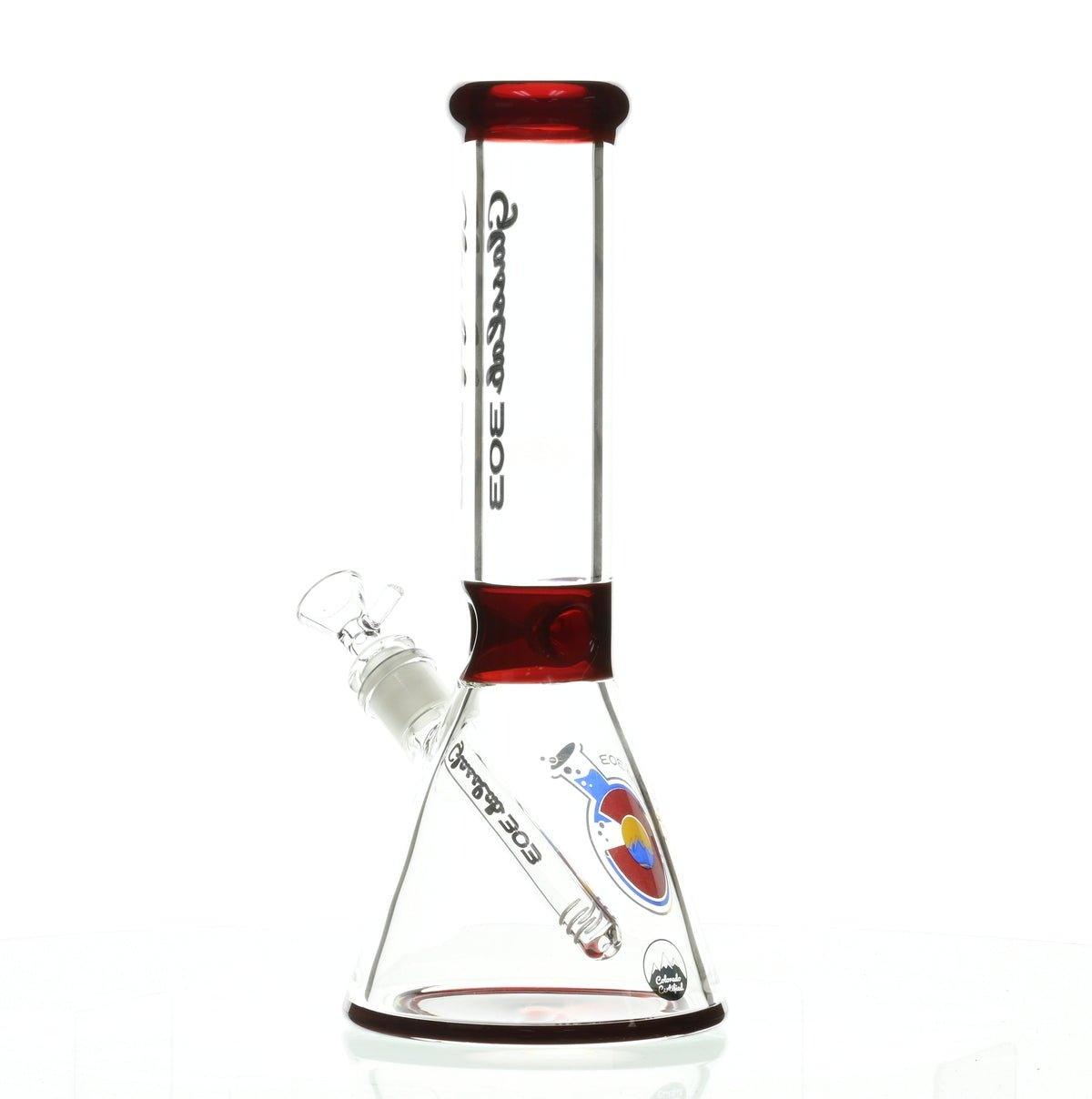 GLASSLAB 303 7MM BEAKER RED ACCENT - Smoke Spot Smoke Shop