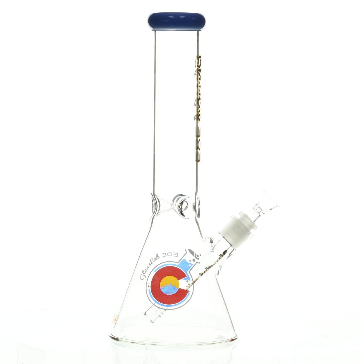 GLASSLAB 303 BEAKER BLUE GREEN ACCENT - Smoke Spot Smoke Shop