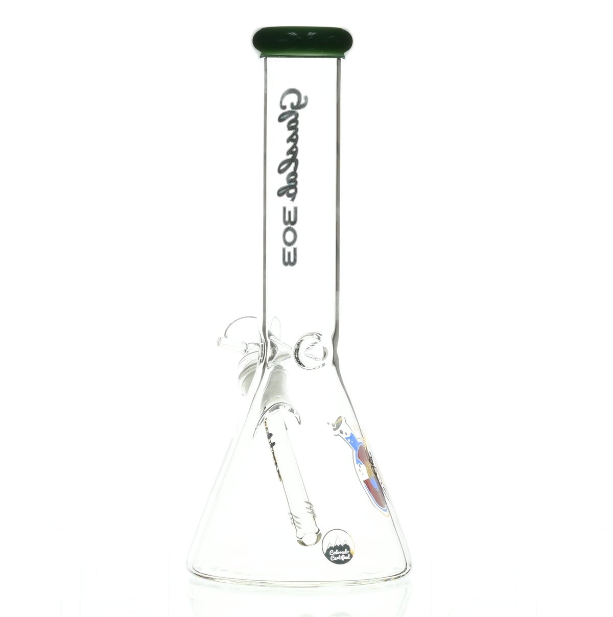 GLASSLAB 303 BEAKER DARK GREEN ACCENT - Smoke Spot Smoke Shop