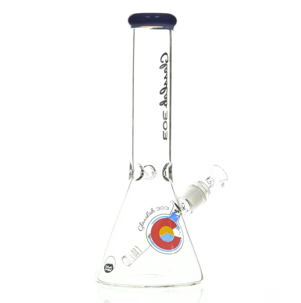 GLASSLAB 303 BEAKER PURPLE ACCENT - Smoke Spot Smoke Shop