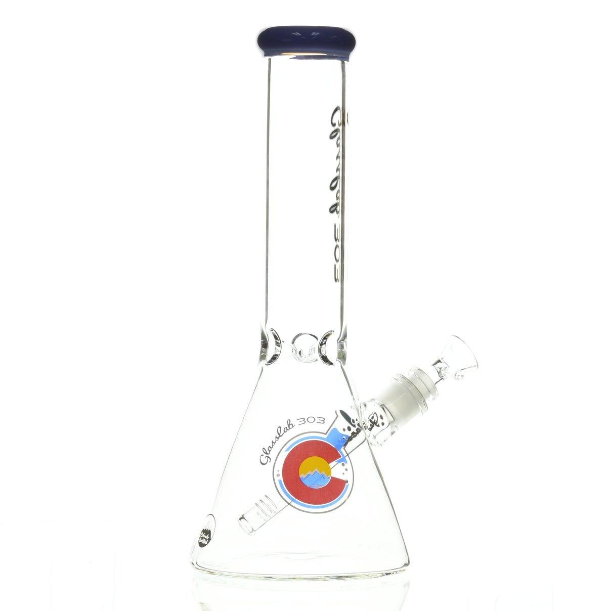 GLASSLAB 303 BEAKER PURPLE ACCENT - Smoke Spot Smoke Shop
