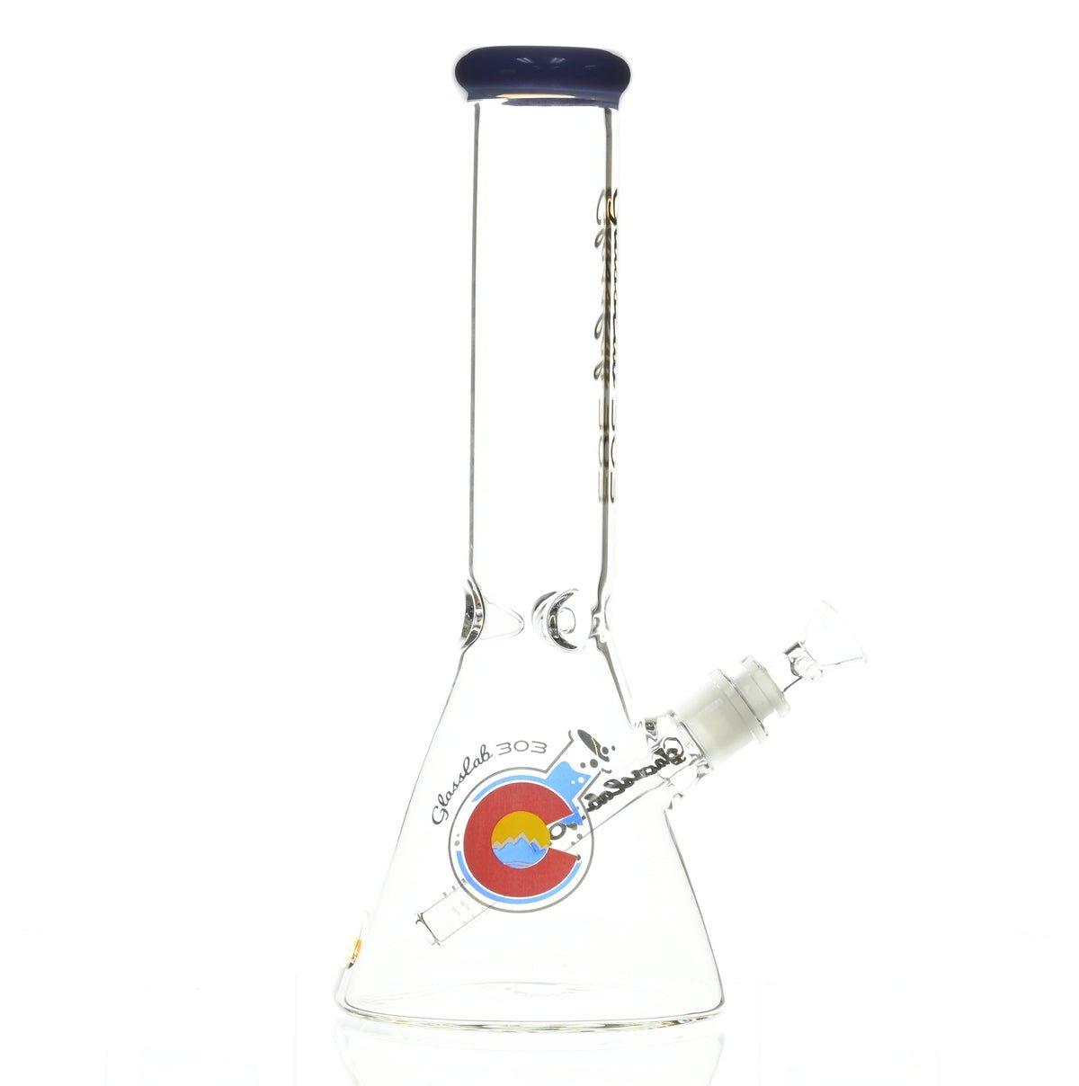 GLASSLAB 303 BEAKER PURPLE ACCENT - Smoke Spot Smoke Shop