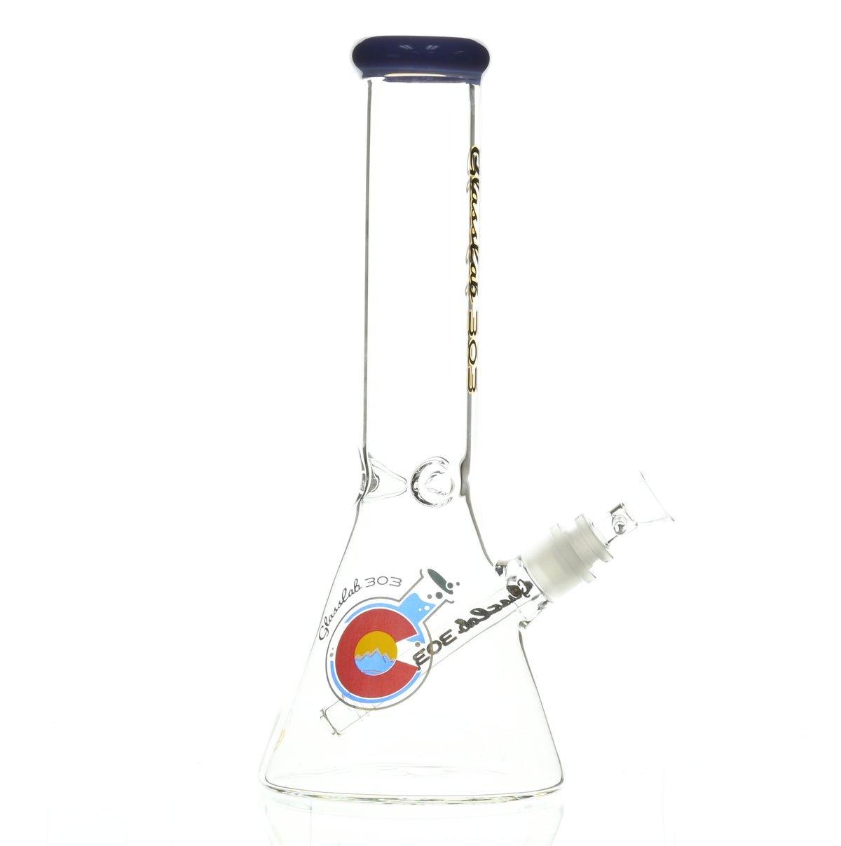 GLASSLAB 303 BEAKER PURPLE ACCENT - Smoke Spot Smoke Shop